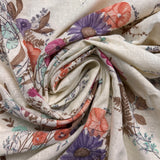 1980’s Floral bunches with Dragonflies Cotton Blend Fabric - (P119)