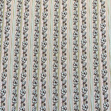 1970's Tan and Pink Striped Double Knit Polyester Fabric - 1yd