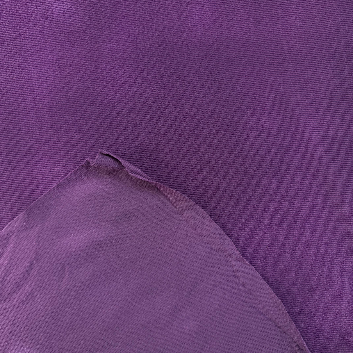 1980’s Royal Purple Striped Cordoruy Style Synthetic blend Fabric - (P124)