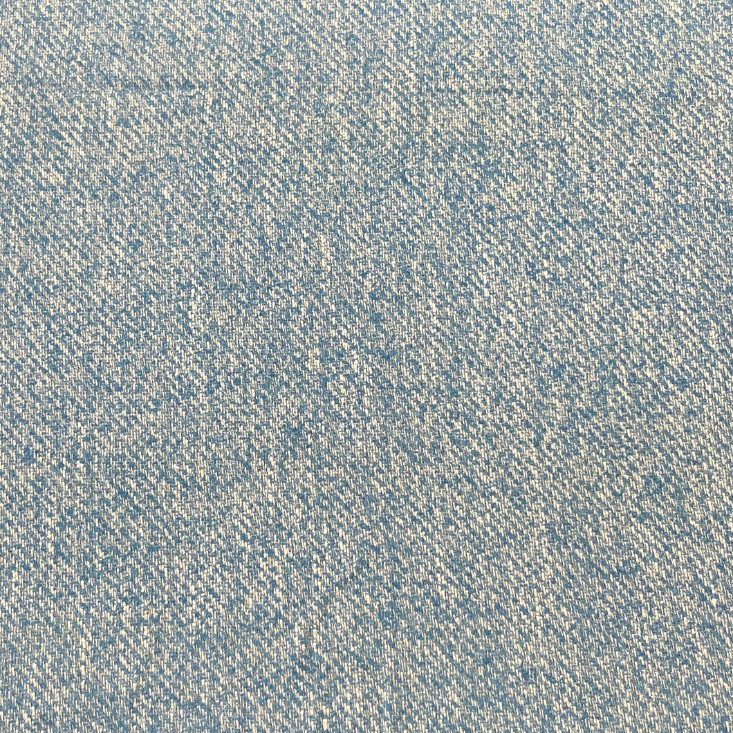 1970's Blue and White Woven Wool-like Fabric