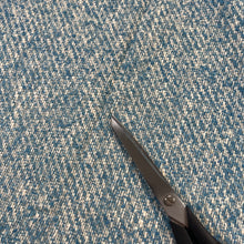 1970's Blue and White Woven Wool-like Fabric