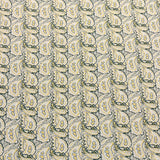 1970's Avocado and Yellow Paisley Double Knit Polyester Fabric