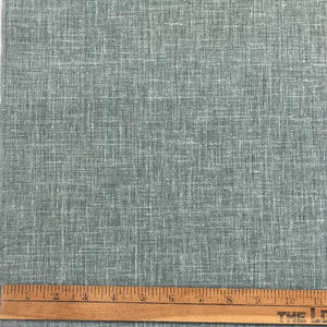 1970's Blue/Grey Woven Cotton Blend Fabric - BTY