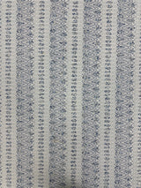 1970’s White with Light Blue Geometric Shapes Double Knit Fabric - Polyester - BTY (H21)