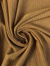 1970’s Brown, Green and Yellow Textured Double Knit Fabric - Polyester (H22)