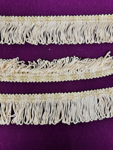 Beige and Gold Upholstery Fringe Trim - BTY
