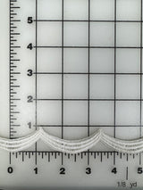 1970’s White Large Scallop Trim - Cotton