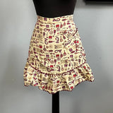 1950’s Musical Instrument Novelty Print Half Apron - Cotton