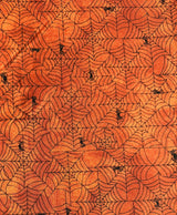 2000's Orange Spider Web Novelty Print Cotton Fabric - BTY