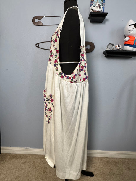 1960’s style Floral Print Jumper Dress with Pockets - 2XL