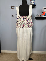 1960’s style Floral Print Jumper Dress with Pockets - 2XL