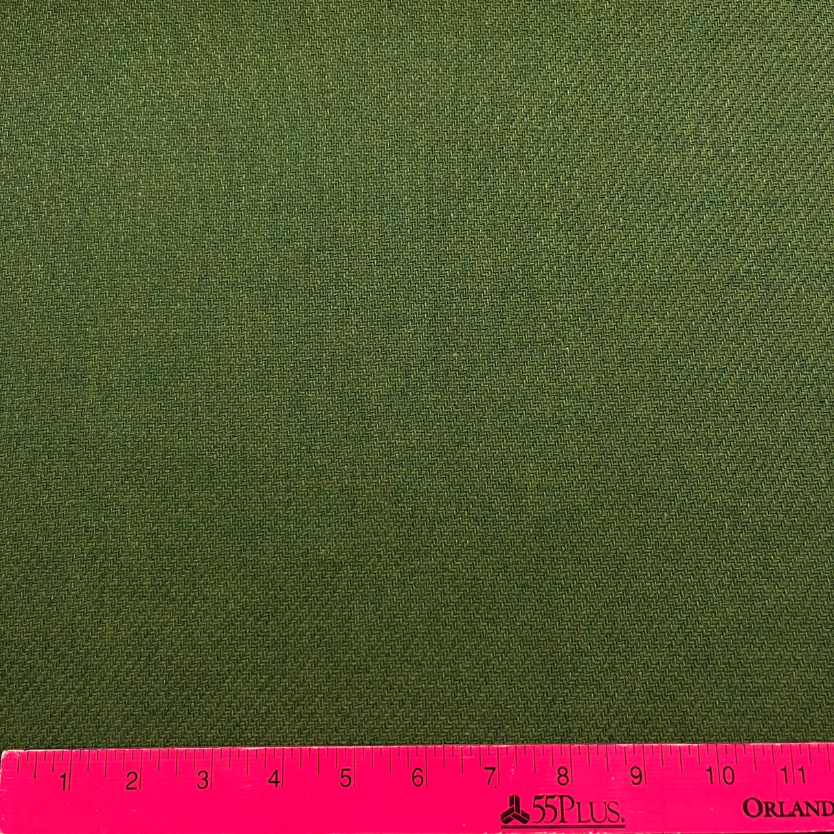 1970’s Dark Avocado Green Acrylic Bonded Fabric  - BTY