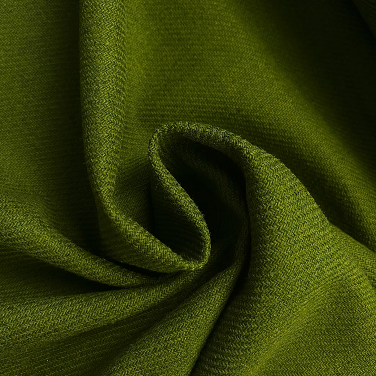 1970’s Dark Avocado Green Acrylic Bonded Fabric  - BTY