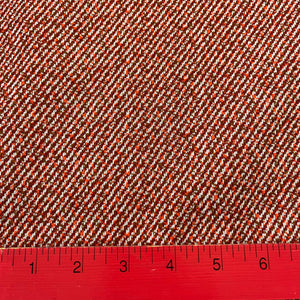 1970’s Stehli "Born Free" Red, Orange, and Brown Double Knit Polyester Fabric - BTY