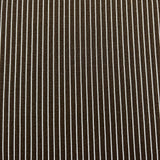 1970's Brown and White Striped Ribbed Fabric - Polyester - BTY