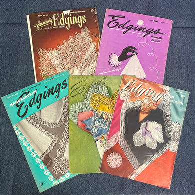 1940-50's Set of 5 Edging Booklets - original magazines