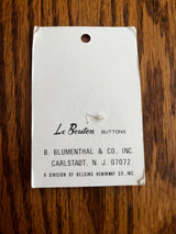 1960’s Le Bouton Pearlescent White Plastic Coat Button - Set of 1 - 1 3/4" - on card