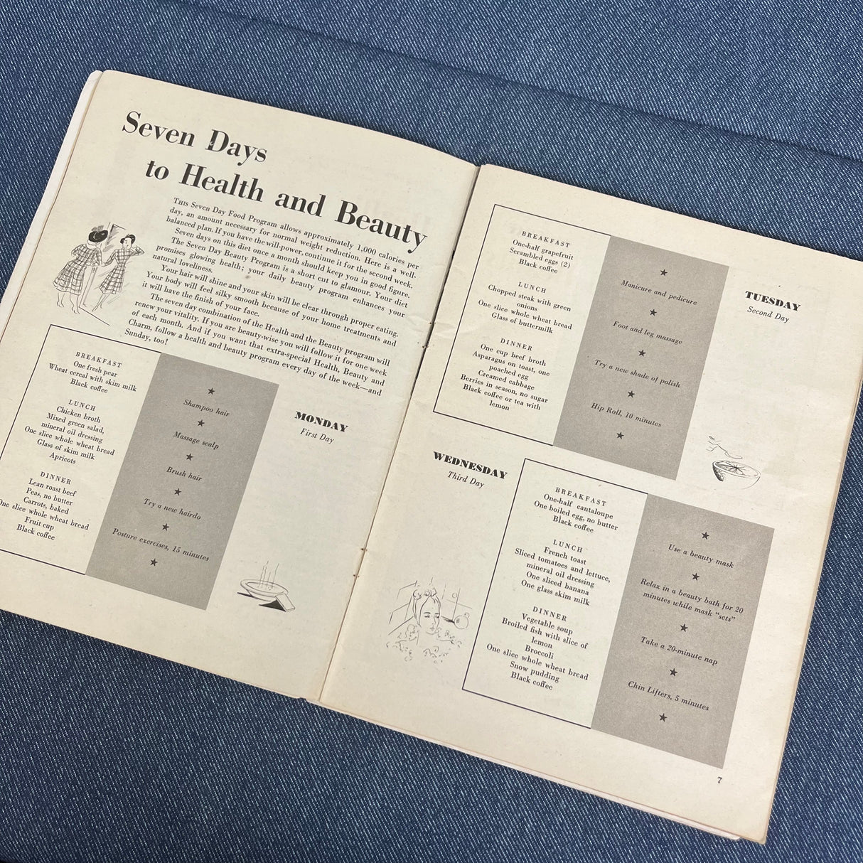 1947 Home Course to Health, Beauty, Charm Book - original booklet