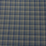 1970’s Blue and Brown Plaid Polycotton blend fabric (P19)