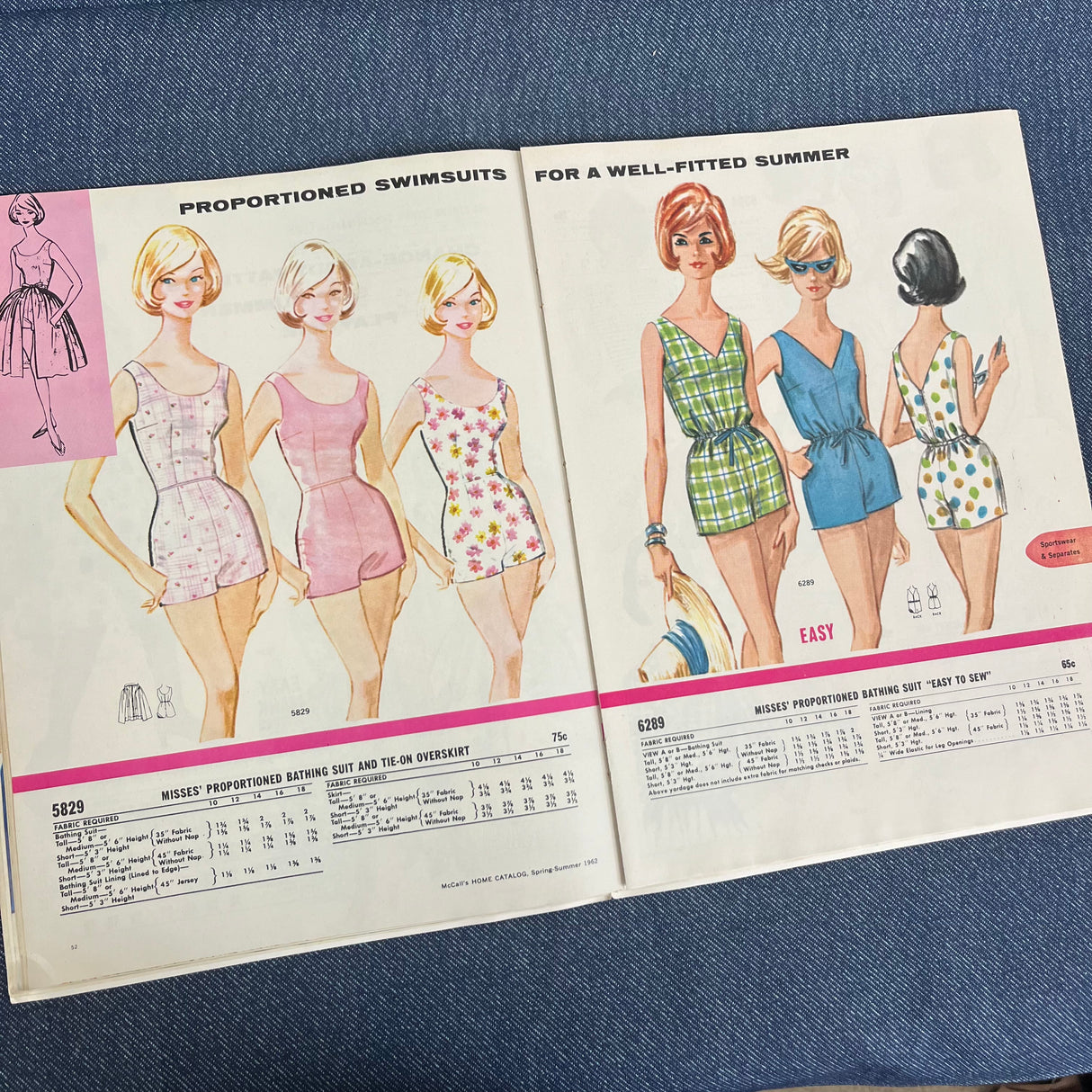 1962 McCall's SPRING/SUMMER Pattern Catalog - original magazine