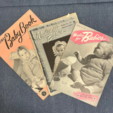 1940's Set of 3 Crochet and Knitting for Babies Booklets - original magazines