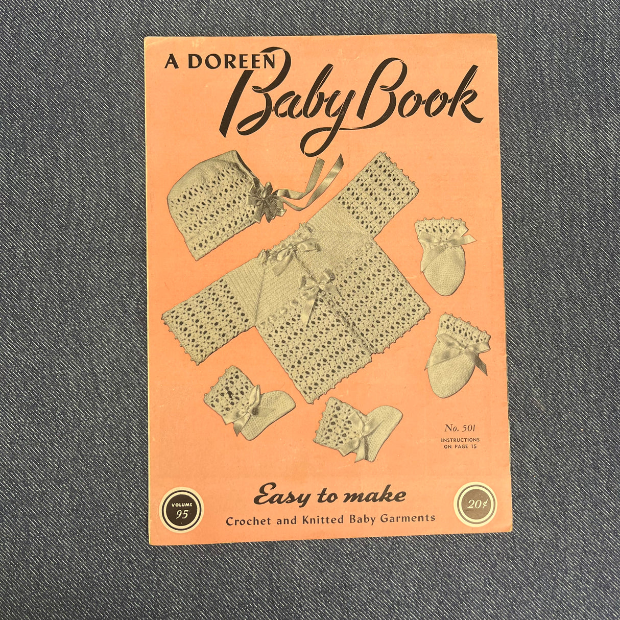 1940's Set of 3 Crochet and Knitting for Babies Booklets - original magazines