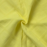 1970’s Yellow Raised Diamond Pattern Polyester fabric (P16)