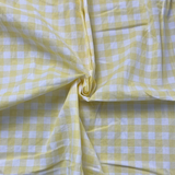 1970’s Yellow and White Pre-Smocked Piece Polycotton fabric (P14)