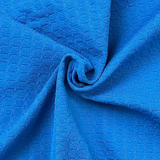 1970’s Bright Blue Texturized Double Knit Polyester Fabric (P3)