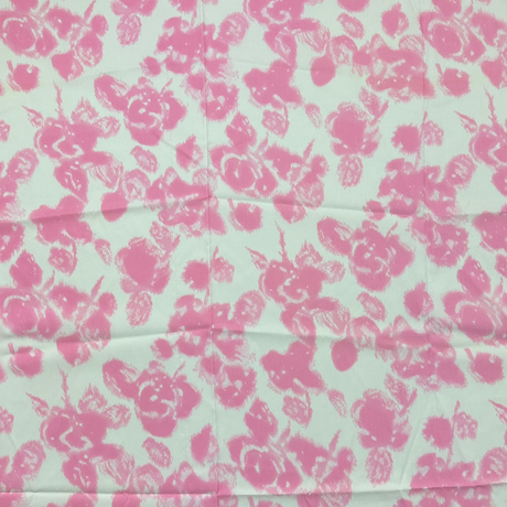 1970's Pink and White Tie-Dye Style Polyester Fabric (P39)