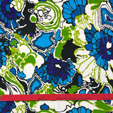 1970's Large Floral Polyester Fabric (P37)