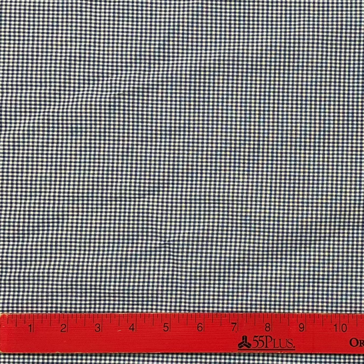 1960's Blue Tiny Gingham Cotton Fabric (P34)