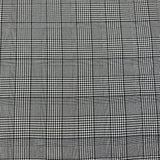 1970’s Black and White Houndstoothe Plaid Cotton blend fabric (P55)