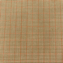 1960’s Orange, Green and Tan Plaid Suiting Fabric - Polyester Cotton Blend - BTY