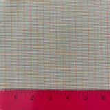 1960’s Orange, Green and Tan Plaid Suiting Fabric - Polyester Cotton Blend - BTY