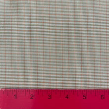 1960’s Orange, Green and Tan Plaid Suiting Fabric - Polyester Cotton Blend - BTY