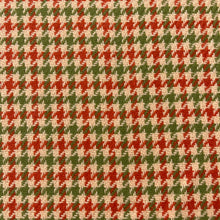 1970’s Green, Red and Tan Houndstooth Bonded Fabric- Acrylic