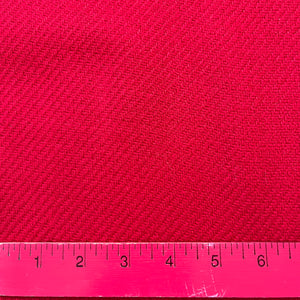 1970’s Bright Red Solid Color Bonded Fabric- Acrylic- BTY