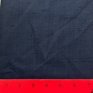 1970’s Navy Blue Slubby Solid Poly Fabric - BTY