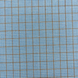 1960’s Blue and Brown Plaid Suiting Fabric - Polyester Cotton Blend - BTY