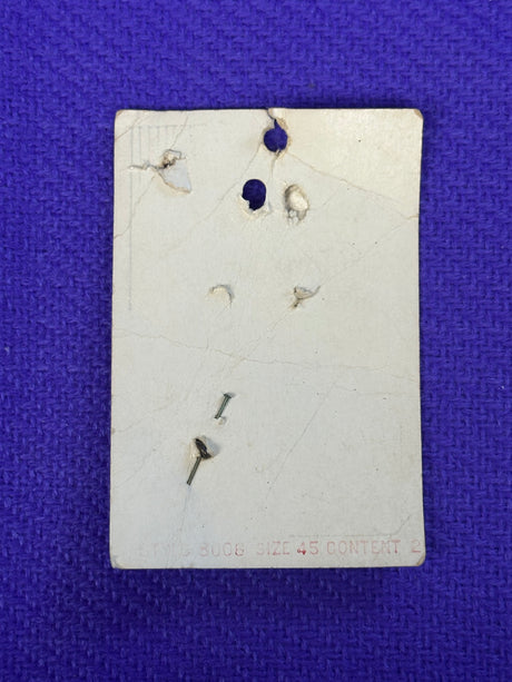 1970’s Lansing White Plastic Shank Button - 1" -  on card
