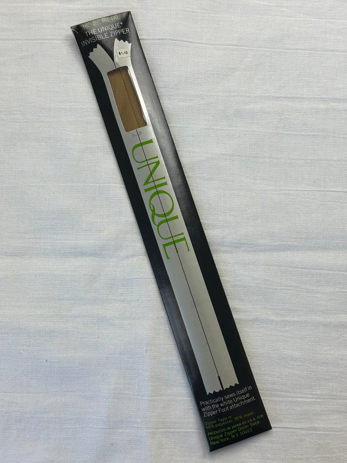1980's Metal Invisible Zipper - Multiple sizes and colors available