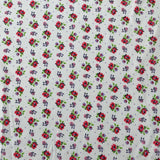 1970's Purple and Pink Floral on White - BTY