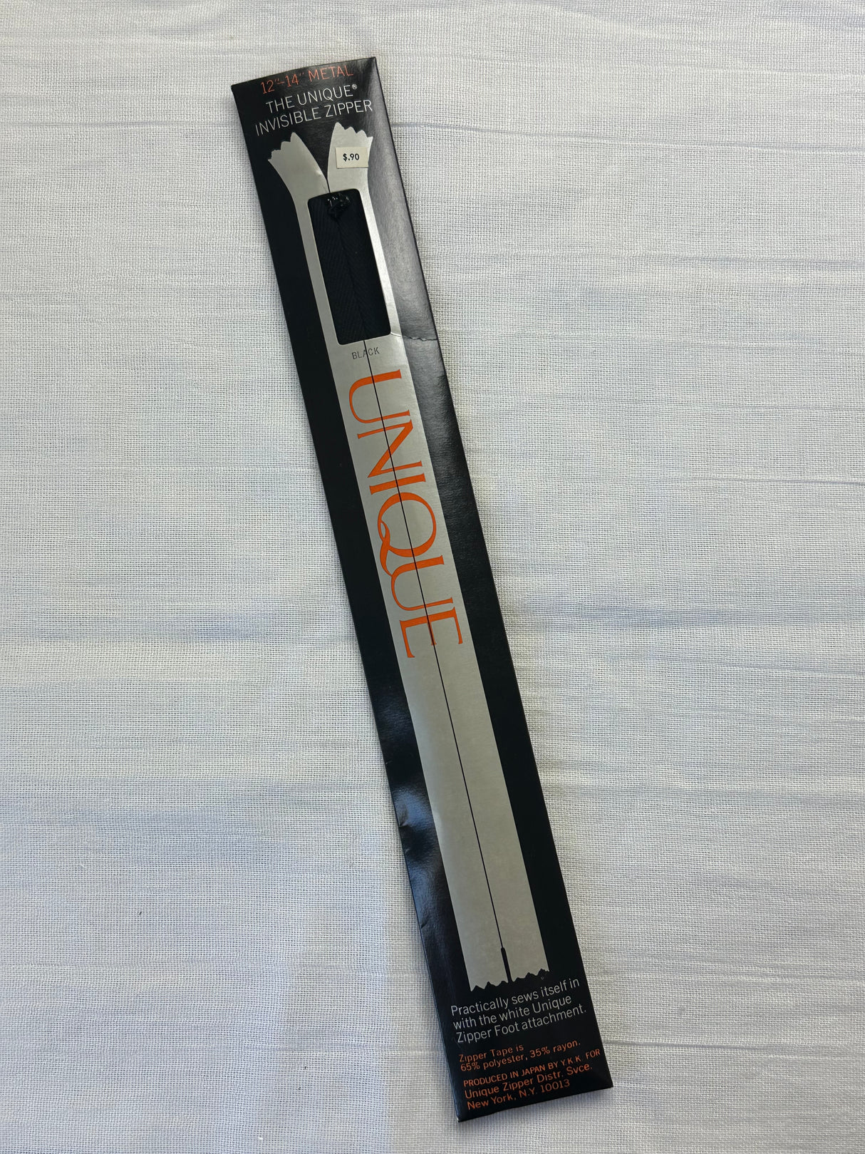 1980's Metal Invisible Zipper - Multiple sizes and colors available