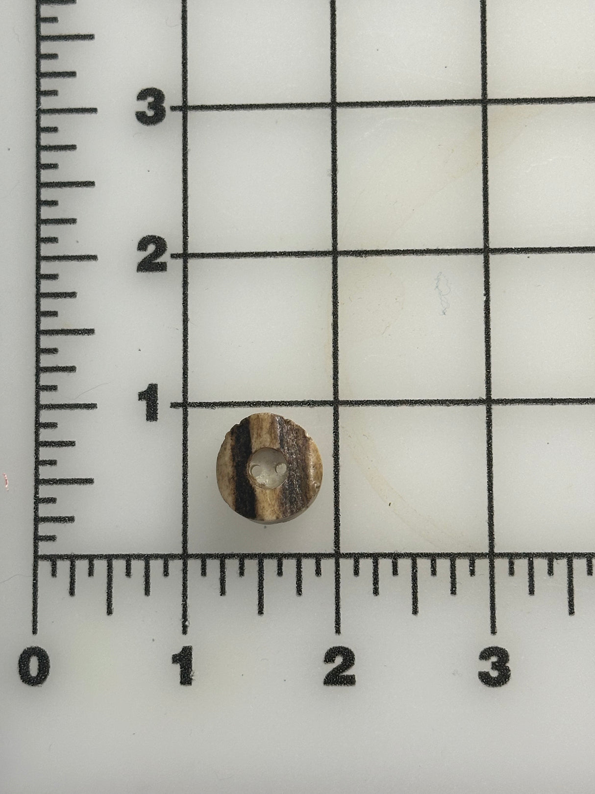 1980’s Horn Buttons - Natural/Brown - 3/4" -  set of 17