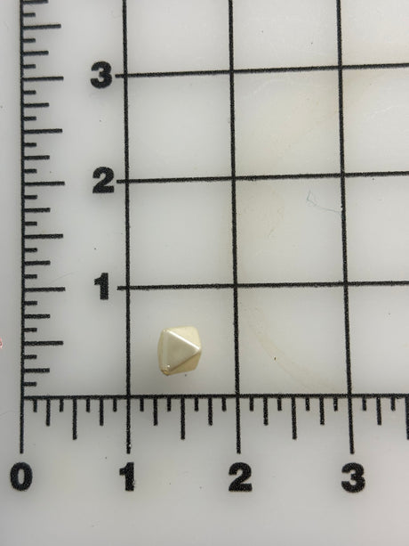 1980’s Cream Pearlescent Plastic Faceted Bicone beads