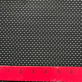 1970’s Black with White Polka Dots Double Knit Polyester - BTY (G11)