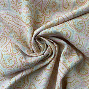1960's Pastel Paisley Fabric - Plisse