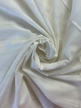 1970’s White Dimity Cotton Blend Fabric - (P136)