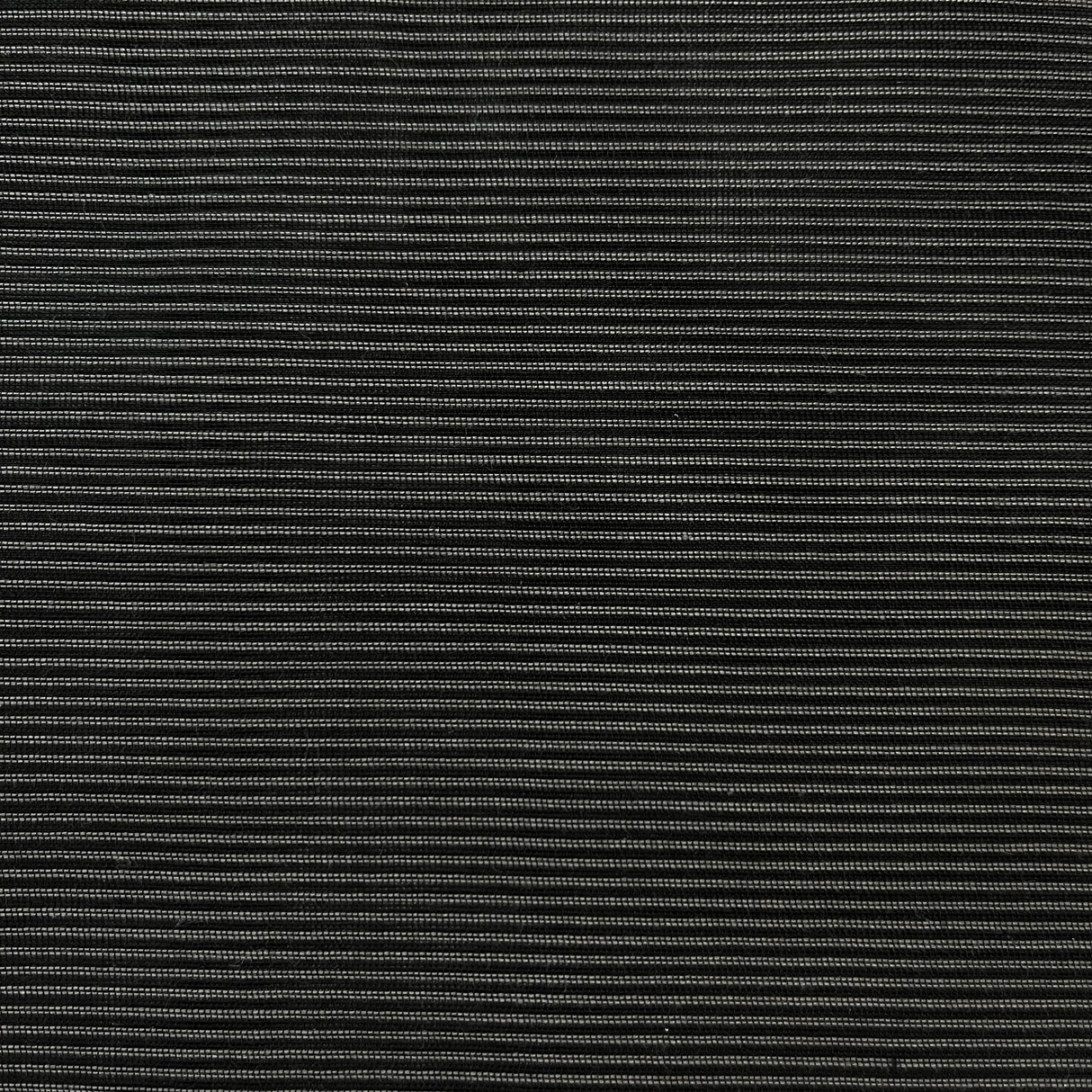 1970's Black Stripes Leno Weave Fabric - Cotton blend - BTY